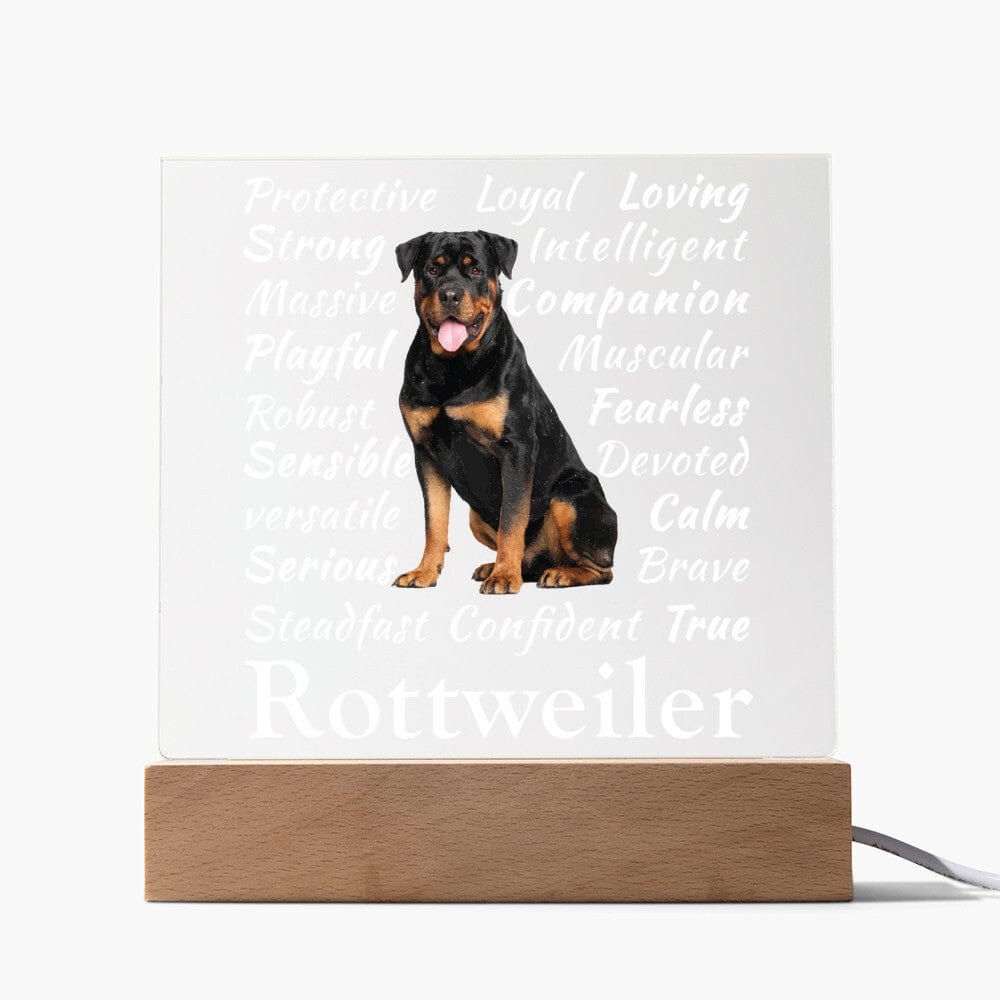 Qualities of a Rottweiler Acrylic Square Plaque