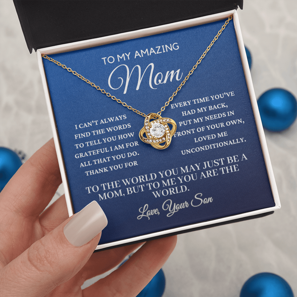 To My Amazing Mom From Son - Beautiful Necklace Gift