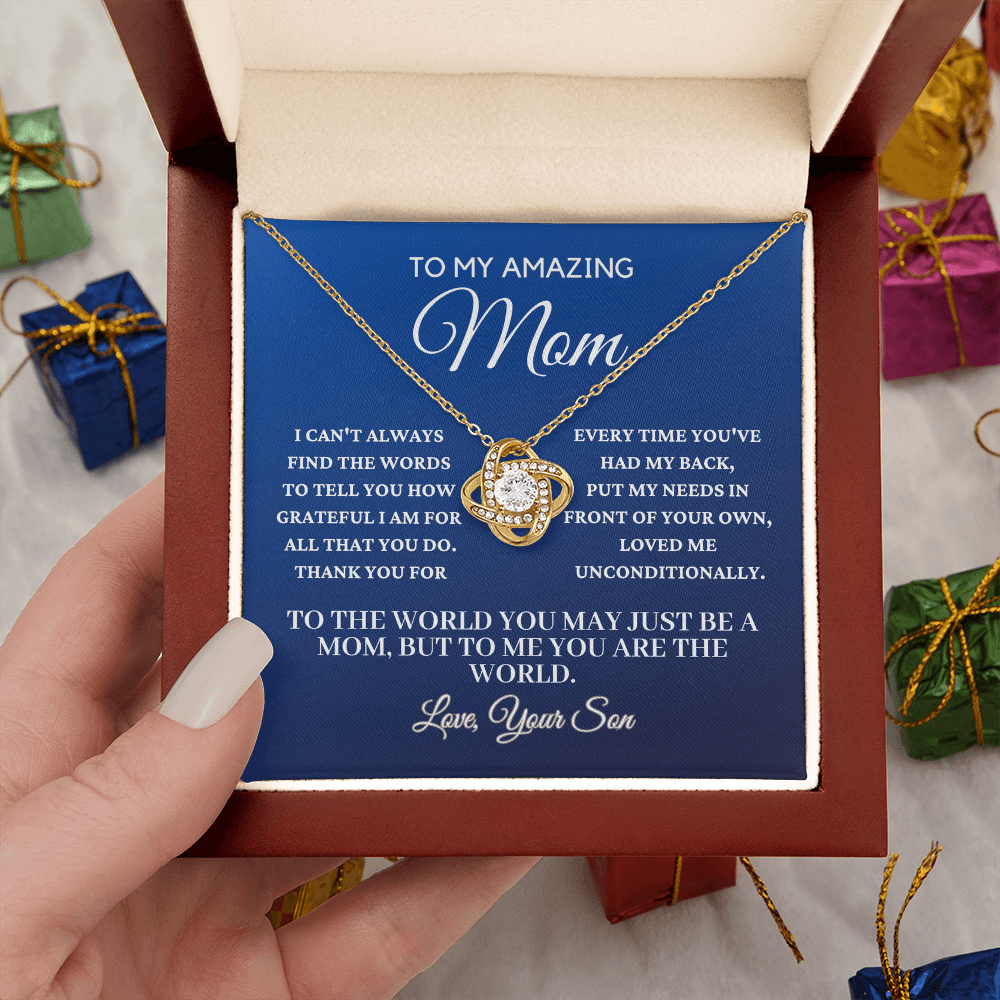 To My Amazing Mom From Son - Beautiful Necklace Gift