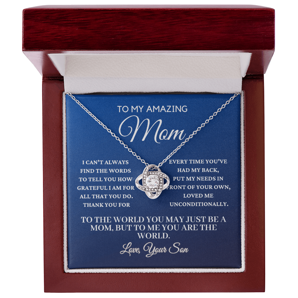 To My Amazing Mom From Son - Beautiful Necklace Gift