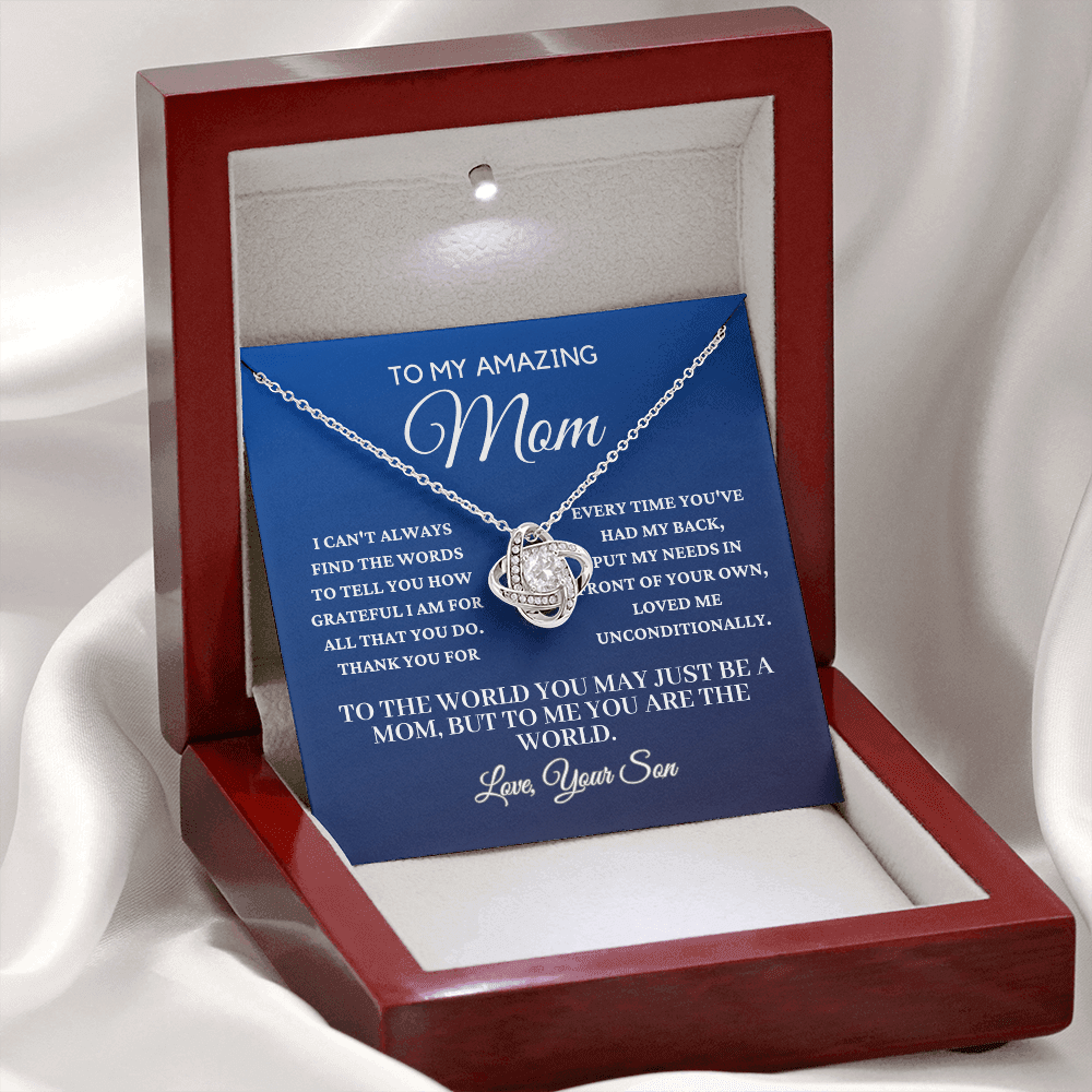 To My Amazing Mom From Son - Beautiful Necklace Gift