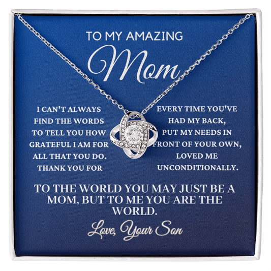 To My Amazing Mom From Son - Beautiful Necklace Gift