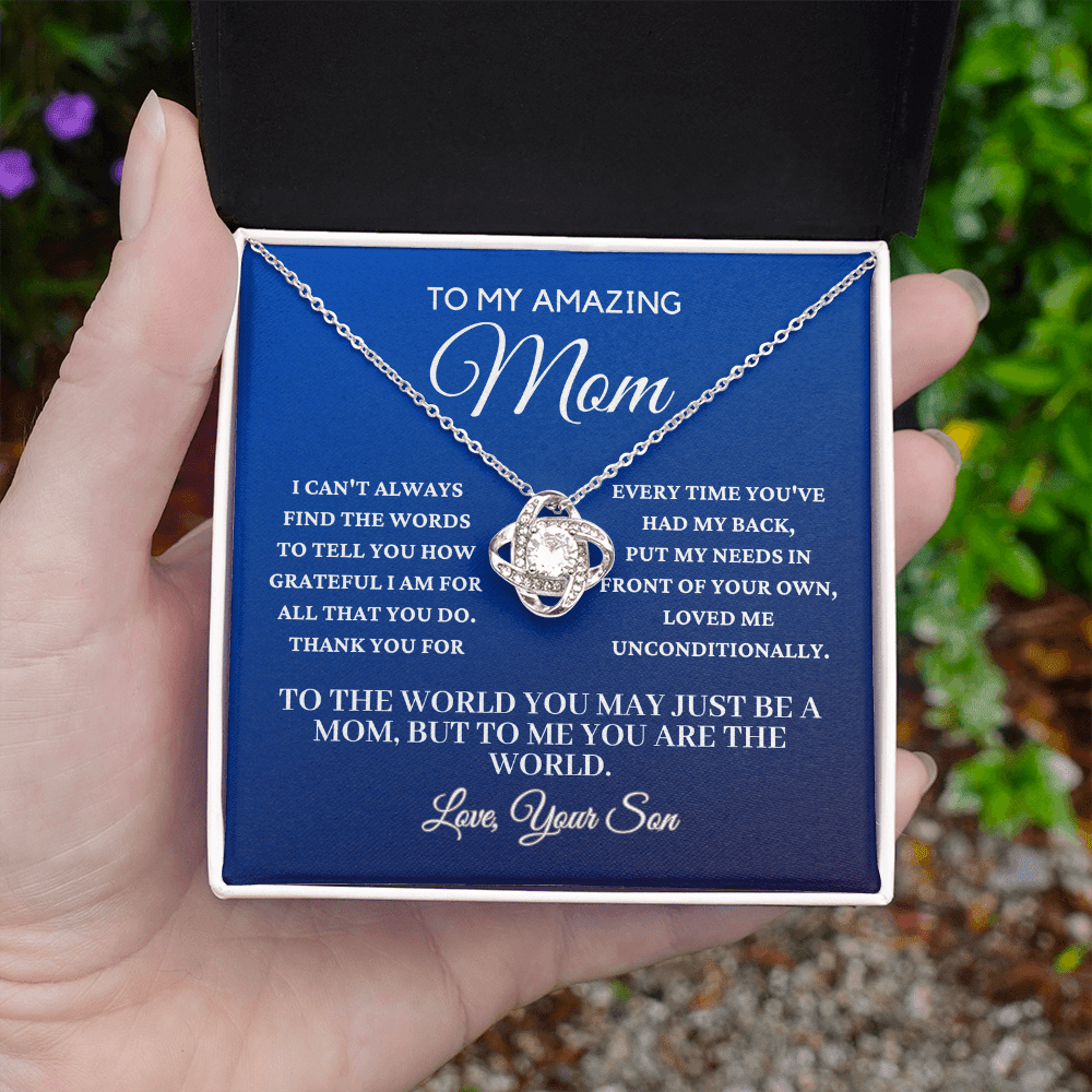 To My Amazing Mom From Son - Beautiful Necklace Gift